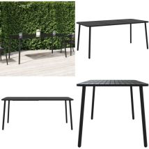 Table de jardin anthracite 165x80x71 cm acier - Table De Jardin - Table Extérieure - Mobilier De Jardin - Table En Acier - Table Moderne - Home &
