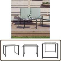 Table de jardin anthracite 55x40x37 cm acier - Table De Jardin - Mobilier De Jardin - Table Basse - Table Extérieure - Acier
