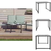 Table de jardin anthracite 55x40x37 cm acier - Table De Jardin - Mobilier De Jardin - Table Basse - Table Extérieure - Acier