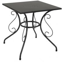 Table de jardin Anthracite 70x70 cm h 72 cm en Métal mod. New Old