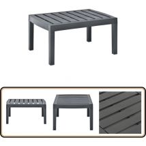 Table de jardin Anthracite 78x55x38 cm Plastique - Table De Jardin - Table Extérieure - Mobilier De Jardin - Table En Plastique - Table Anthracite