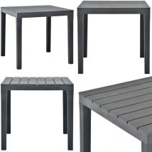 Table de jardin Anthracite 78x78x72 cm Plastique - Table De Jardin - Table Repas Extérieure - Mobilier De Jardin - Table En Plastique - Table