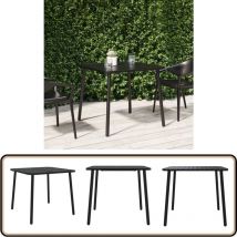 Table de jardin anthracite 80x80x71 cm acier - Table De Jardin - Table Extérieure - Table Patio - Mobilier De Jardin - Table En Acier