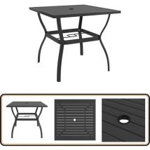 Table de jardin Anthracite 81,5x81,5x72 cm Acier - Table De Jardin - Table Extérieure - Mobilier De Jardin - Table Industrielle - Table Ronde