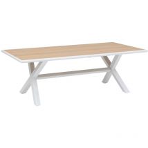 Hesperide - Table de jardin Axiome eucalyptus & blanc 8 places - Hespéride