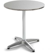 Table bistrot inclinable ronde en aluminium