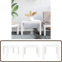 Table de jardin blanc 59x47x40 cm PP - Table De Jardin - Table Extérieure - Table En Polypropylène - Table Blanche - Meuble De Jardin