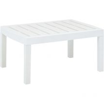 Table de jardin Blanc 78x55x38 cm Plastique