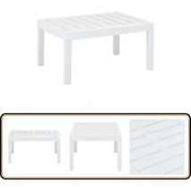 Table de jardin Blanc 78x55x38 cm Plastique - Table De Jardin - Table Extérieure - Mobilier De Jardin - Table En Plastique - Table Blanche