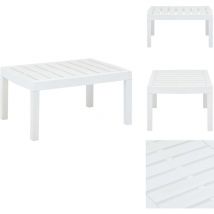 Table de jardin Blanc 78x55x38 cm Plastique - Table De Jardin - Table Extérieure - Mobilier De Jardin - Table En Plastique - Table Blanche