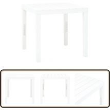 Table de jardin Blanc 78x78x72 cm Plastique - Table De Jardin - Table Extérieure - Table Repas - Mobilier De Jardin - Table Blanche