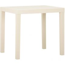 Table de jardin Blanc 79x65x72 cm Plastique