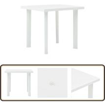 Table de jardin Blanc 80x75x72 cm Plastique - Table De Jardin - Table Extérieure - Table Pliante - Mobilier De Jardin - Terrasse