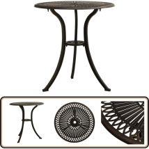 Table de jardin Bronze 62x62x65 cm Aluminium coulé - Table De Jardin - Table Extérieure - Mobilier De Jardin - Table Ronde - Aluminium
