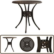 Table de jardin Bronze 78x78x72 cm Aluminium coulé - Table De Jardin - Table Extérieure - Mobilier De Jardin - Table Ronde - Aluminium