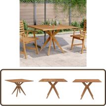 Table de jardin carrée 110x110x75 cm bois d'acacia solide - Table De Jardin - Table Extérieure - Table Acacia - Mobilier De Jardin - Table Carré