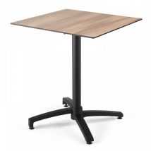 Oviala - Table de jardin 70 cm inclinable chene foncé