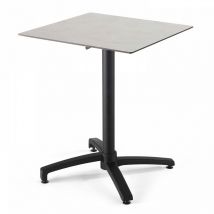 Oviala - Table de jardin 70 cm inclinable beton gris clair