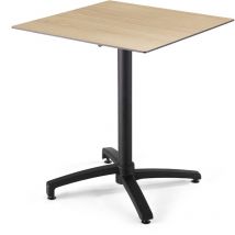 Oviala - Table de terrasse 70 cm inclinable stratifié en chêne naturel