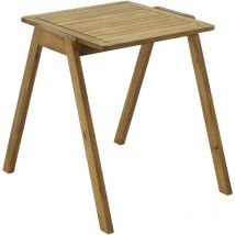 Table de jardin carrée en bois d'eucalyptus