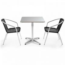 Salon de jardin en aluminium 2 places