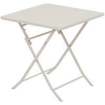 Hesperide - Table de jardin pliante carrée Greensboro argile en acier - Hespéride