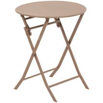 Hesperide - Table de jardin pliante ronde Greensboro bronze 2 places - Hespéride