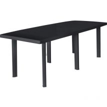 Maison Chic - Table de jardin Contemporain - Table à manger de jardin - Anthracite 216x90x72 cm Plastique Chic-725026