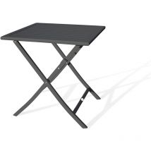 Alumob - marius - Table de jardin pliante en aluminium gris anthracite - city garden