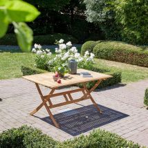 Berah Getah - Table de jardin en acacia massif fsc 6 places