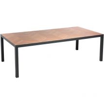 Table de jardin en céramique effet bois chevron - Tivoli
