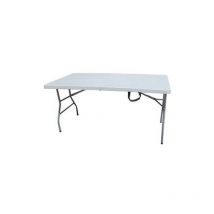 I Giardini Del Re - Table avec structure en acier plateau en pehd valise pliante 152x76x74 cm table de pique-nique de camping