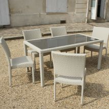 Art Et Jardin - Table haute blanche - astona