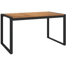 Table de jardin et pieds en forme de U 140x80x75 cm bois acacia vidaXL