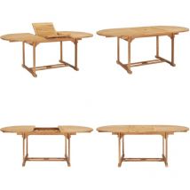 Table de jardin extensible 150-200x100x75 cm Teck solide - Table De Jardin - Table Extensible - Table En Teck - Mobilier De Jardin - Décoration