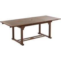 Table de Jardin Extensible 160/220 x 90 cm en Bois d'Acacia Foncé Amantea