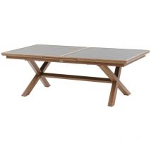 Hesperide - Table de jardin extensible Axiome graphite & honey 10 places en aluminium - Hespéride
