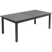 Table de jardin extensible en aluminium et bois composite