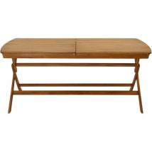 Table de jardin extensible rallonges intégrées en bois massif L180-240 cm canopee