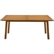 Table de jardin extensible rallonges intégrées en bois massif L180-240 cm mayel