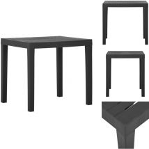 Table de jardin Gris 79x65x72 cm Plastique - Table De Jardin - Table Extérieure - Mobilier De Jardin - Table En Plastique - Table Ronde