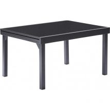 Wilsa Garden - Table de jardin Modulo t 6/10 Full Verre Noir