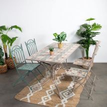 Pier Import - Table de jardin motif rosace 140 cm grenade