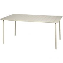 Sweeek - Table de jardin métal 6-8 places. beige. Amelia. 160x90xH72.5cm