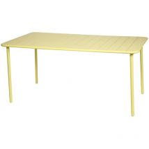 Sweeek - Table de jardin métal 6-8 places. jaune. Amelia. 160x90xH72.5cm