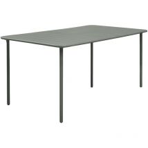 Sweeek - Table de jardin métal 6-8 places. kaki. Amelia. 160x90xH72.5cm