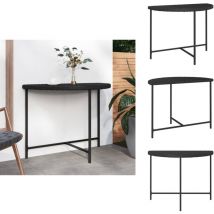Table de jardin Noir 100x50x75 cm Résine tressée - Table De Jardin - Table Patio - Mobilier De Jardin - Table Noire - Table En Résine Tressée