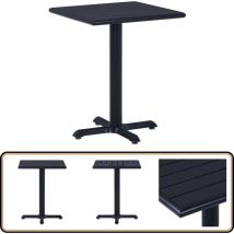 Table de jardin Noir 60x60x75 cm - Table De Jardin - Table Extérieure - Mobilier De Jardin - Table Noire - Table Rectangulaire