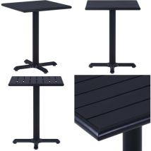 Table de jardin Noir 60x60x75 cm - Table De Jardin - Table Extérieure - Mobilier De Jardin - Table Noire - Table Rectangulaire - Home & Living