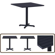 Table de jardin Noir 80x80x75 cm - Table De Jardin - Table Extérieure - Mobilier De Jardin - Table Ronde - Table Noire